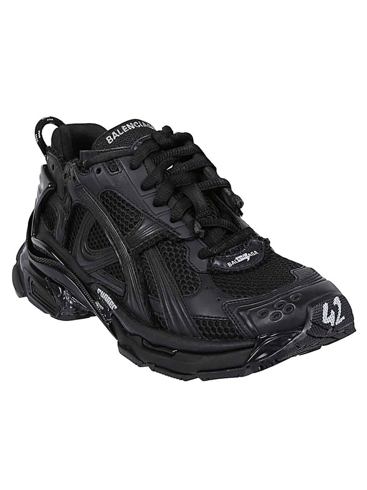 Shop Balenciaga Runner Sneakers In Black