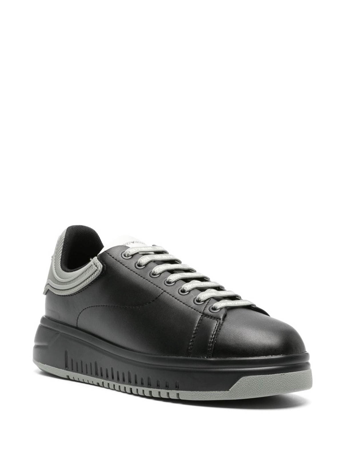 Emporio Armani Logo leather sneakers - Green|X4X264XN001T431