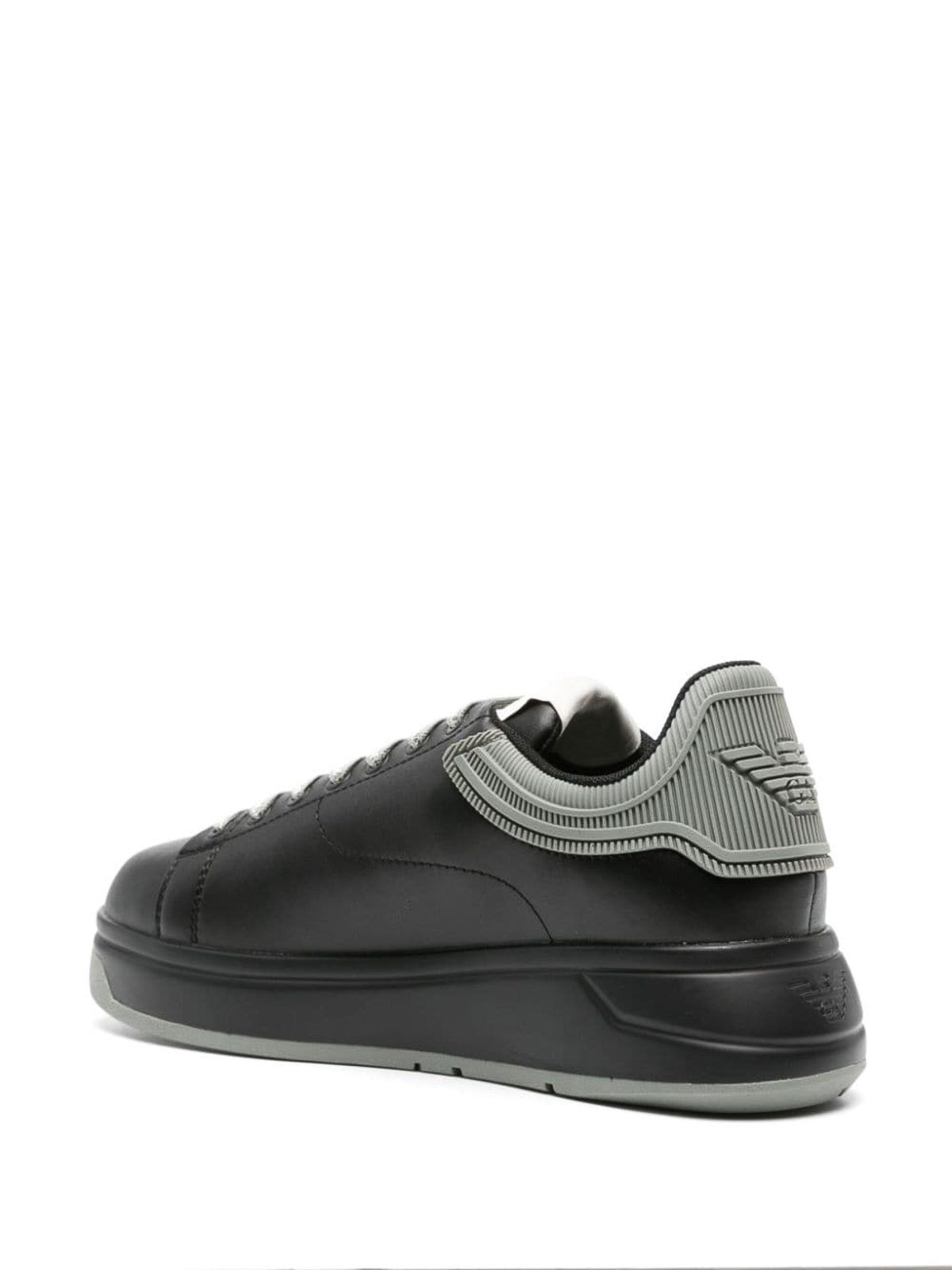 Emporio Armani Logo leather sneakers - Green|X4X264XN001T431