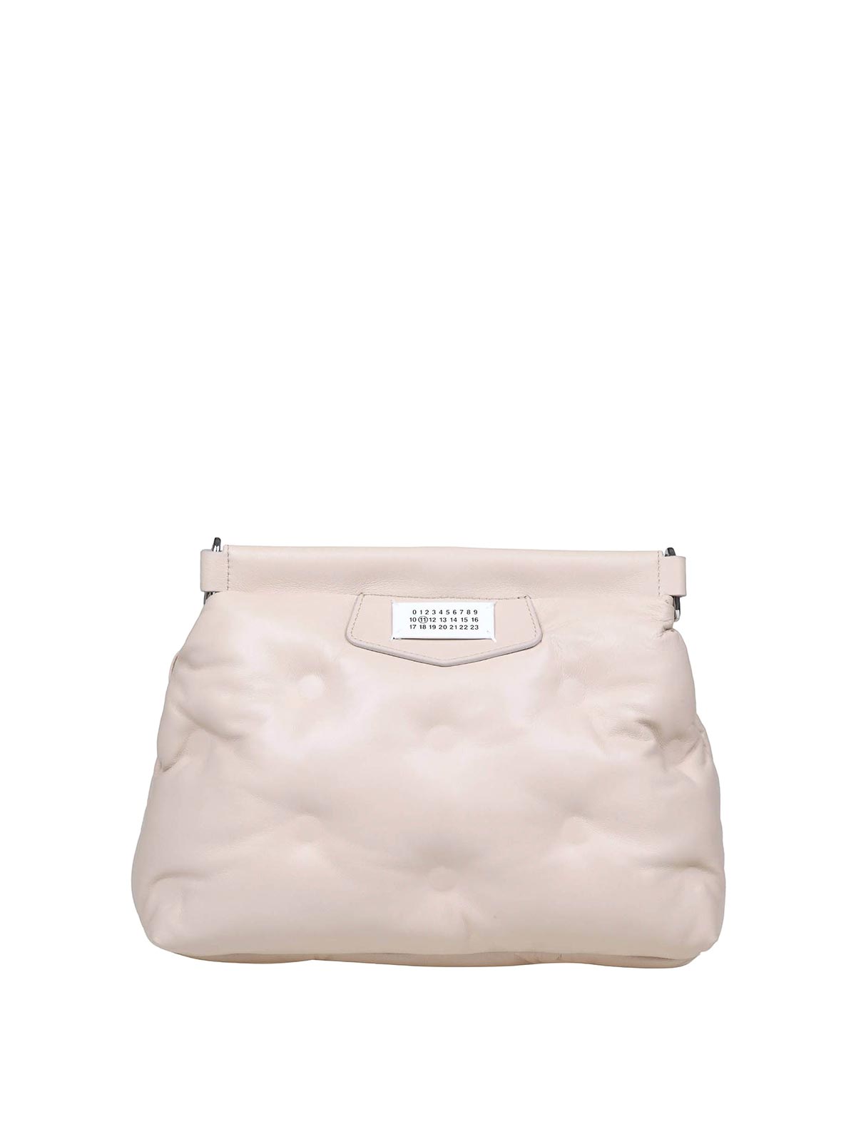 Maison Margiela Shoulder Bag In Matelasse' Leather Almond Color In Neutrals
