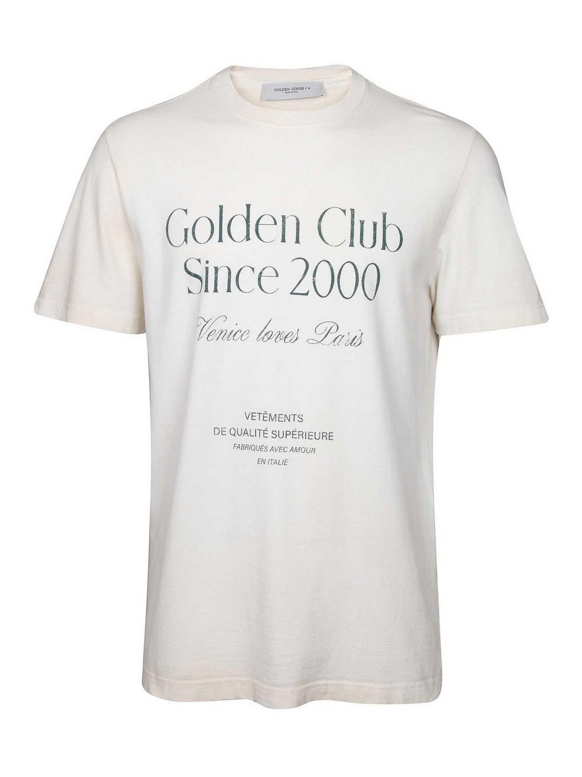 Golden Goose Golden Cotton Jersey T-shirt In White