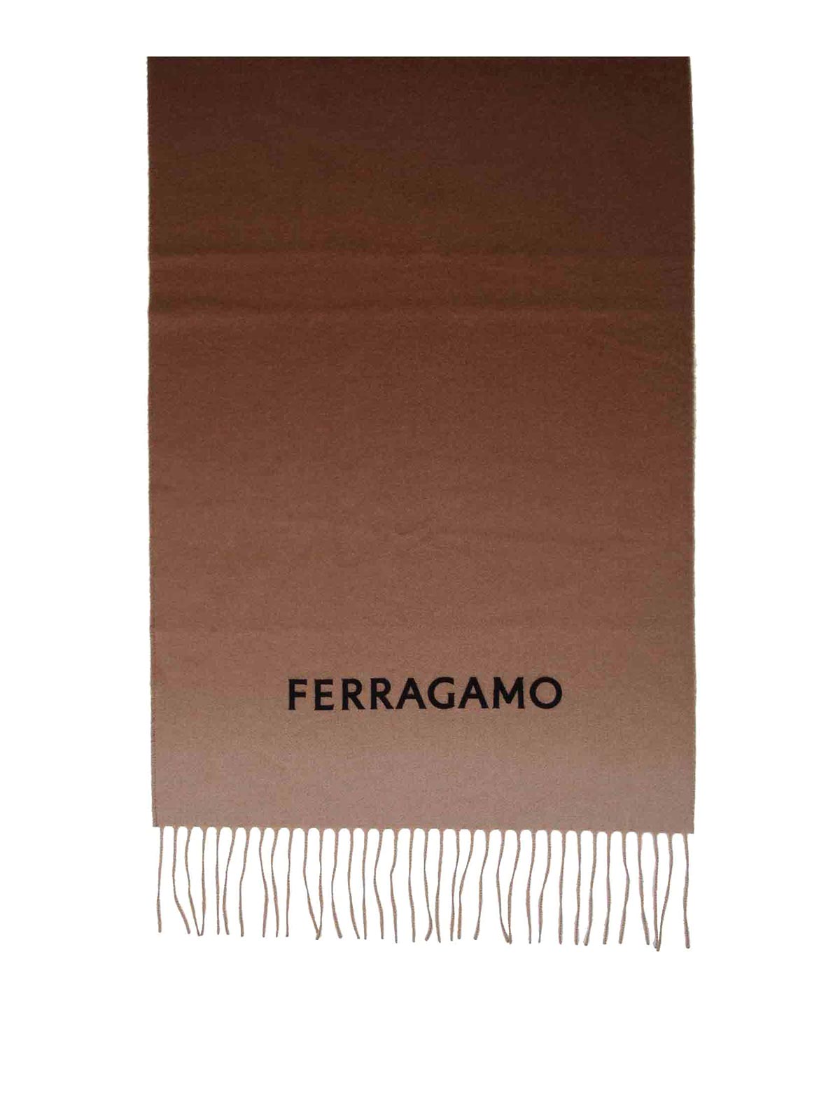 Shop Ferragamo Gradient Effect Cashmere Scarf In Marrón