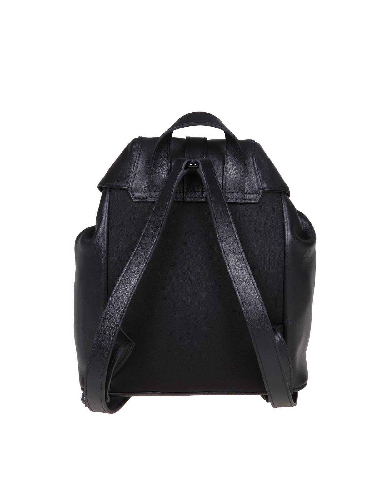 Shop Furla Flow S Backpack In Black Leather In Negro
