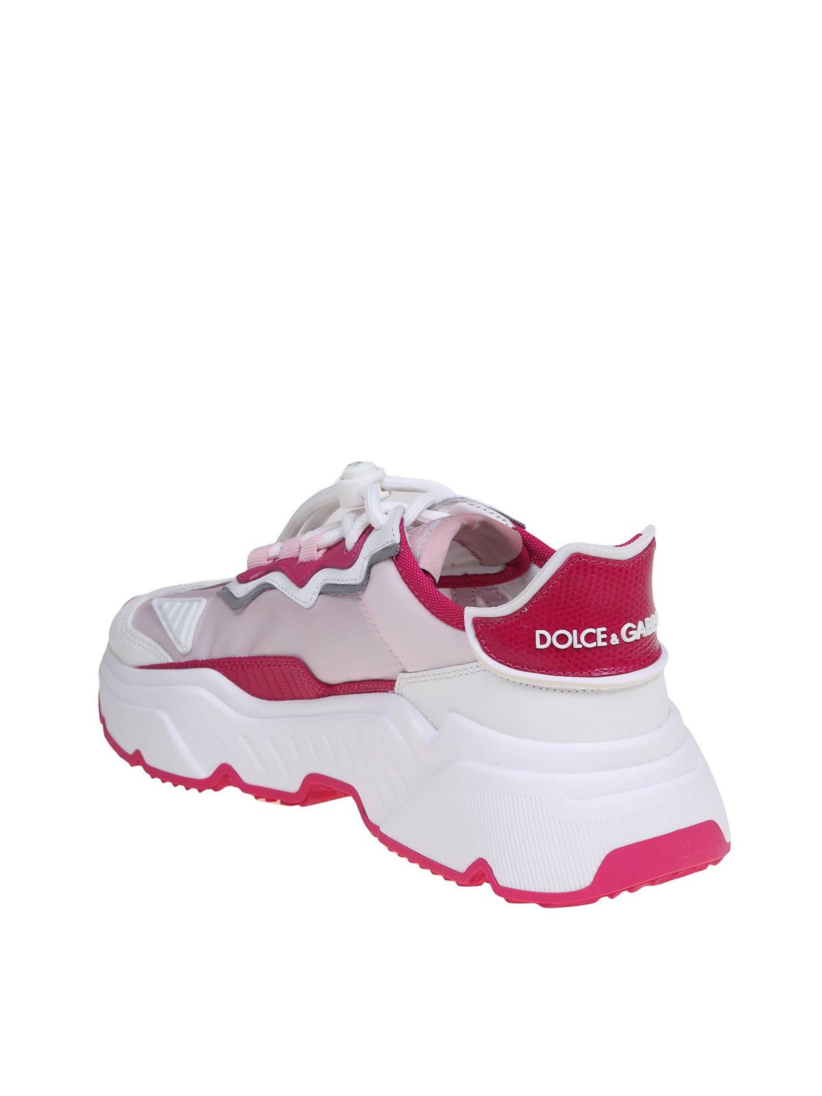 Shop Dolce & Gabbana Daymaster Sneakers In Fabric And Suede In Blanco