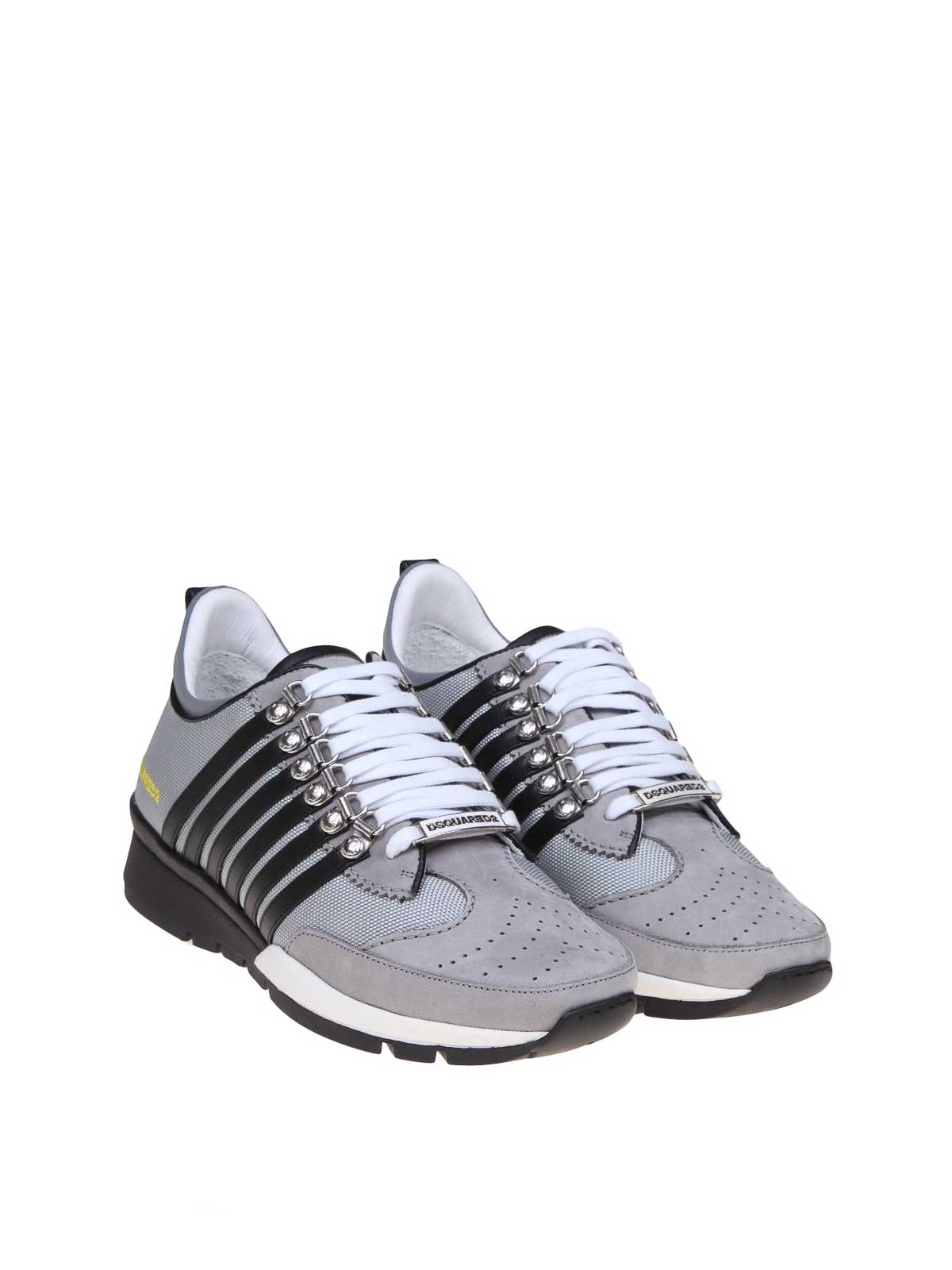 Shop Dsquared2 Legendary Sneakers In Gray And Black Suede In Grey