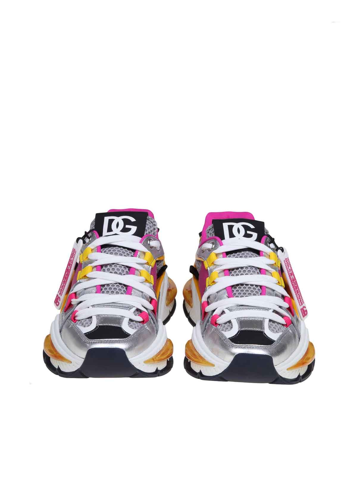 Shop Dolce & Gabbana Sneakers In Un Mix Di Materiali In Multicolor