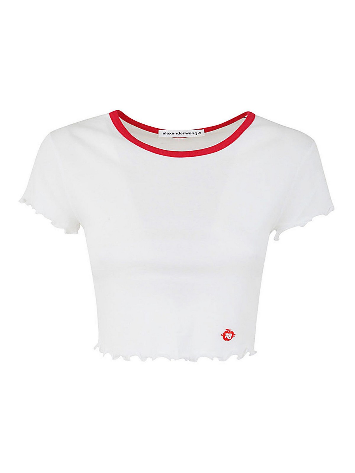 Alexander Wang Cropped T-shirt In White