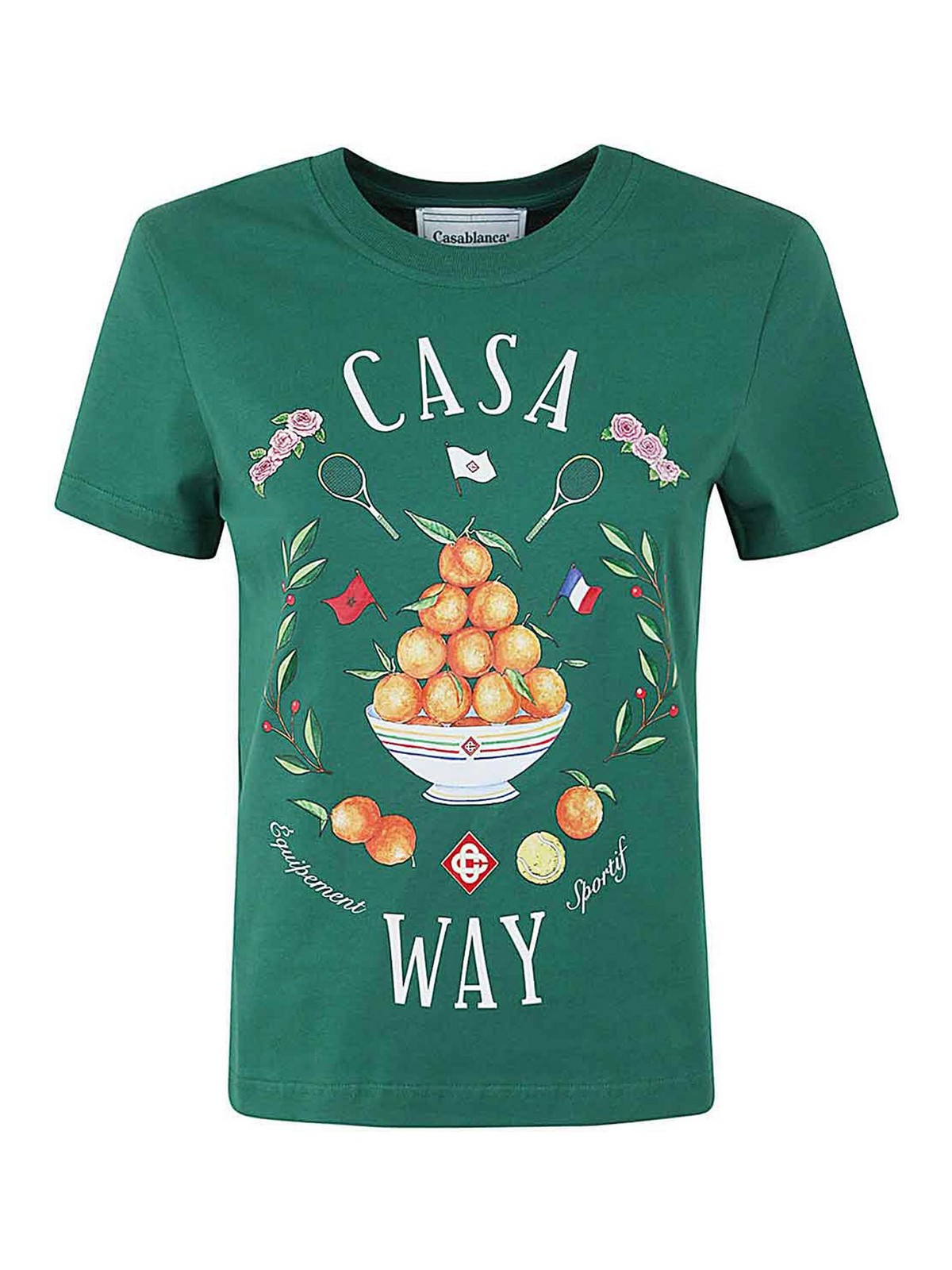 Shop Casablanca Casa Way Printed T-shirt In Black
