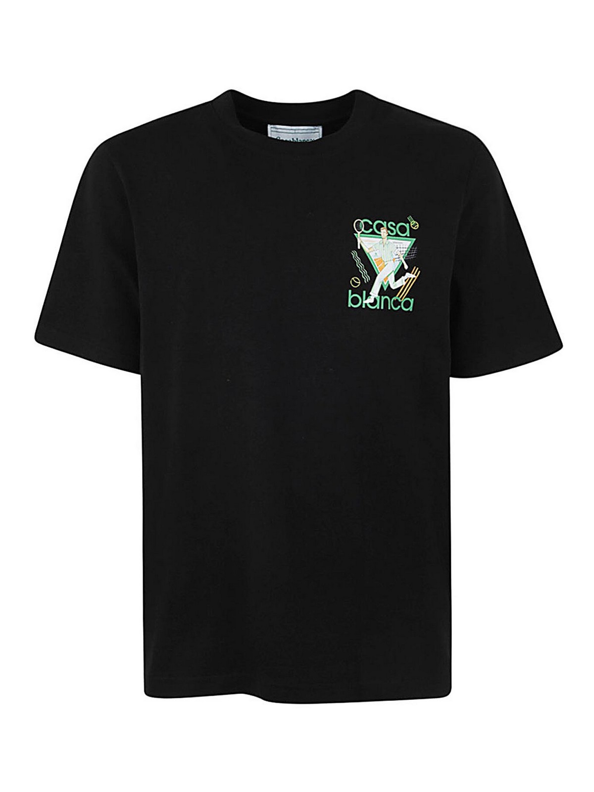 Shop Casablanca Le Jeu Printed Unisex T-shirt In Black