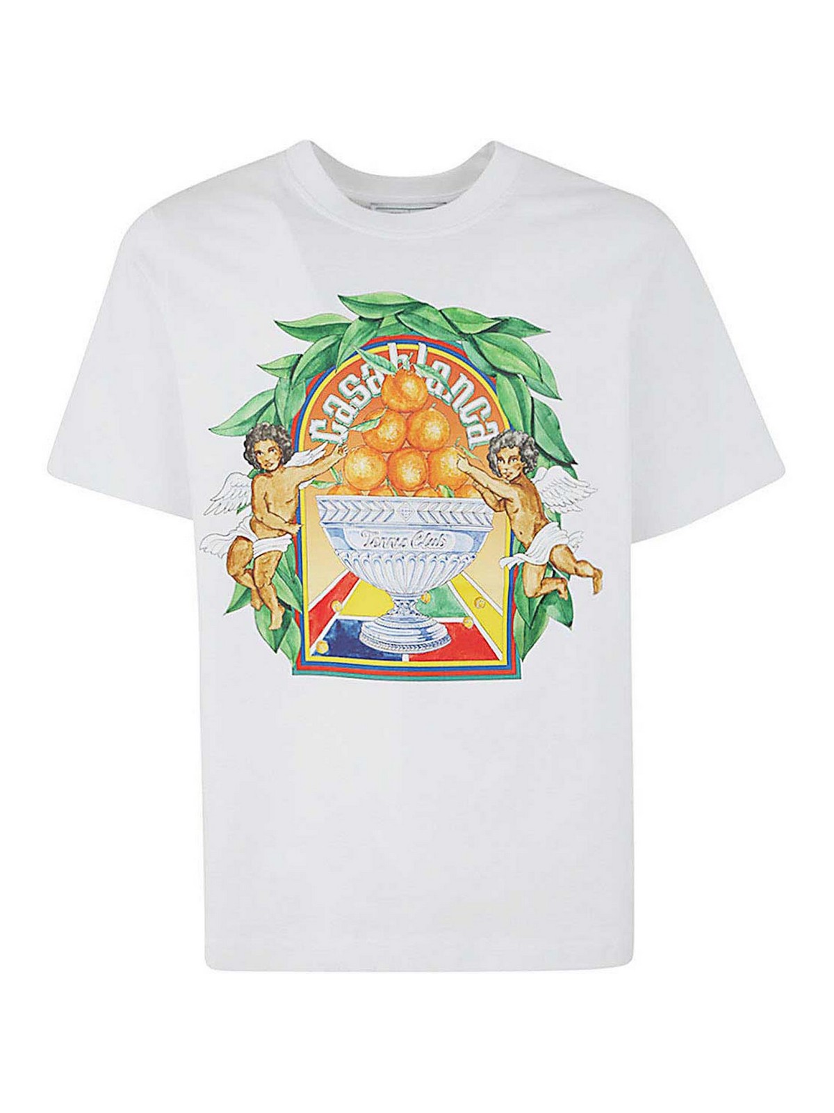 Shop Casablanca Printed T-shirt In Orange