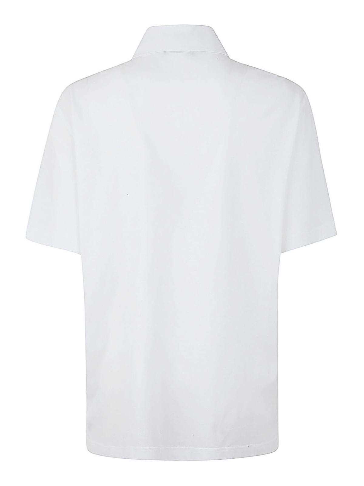 Shop Herno Crepe Polo In White