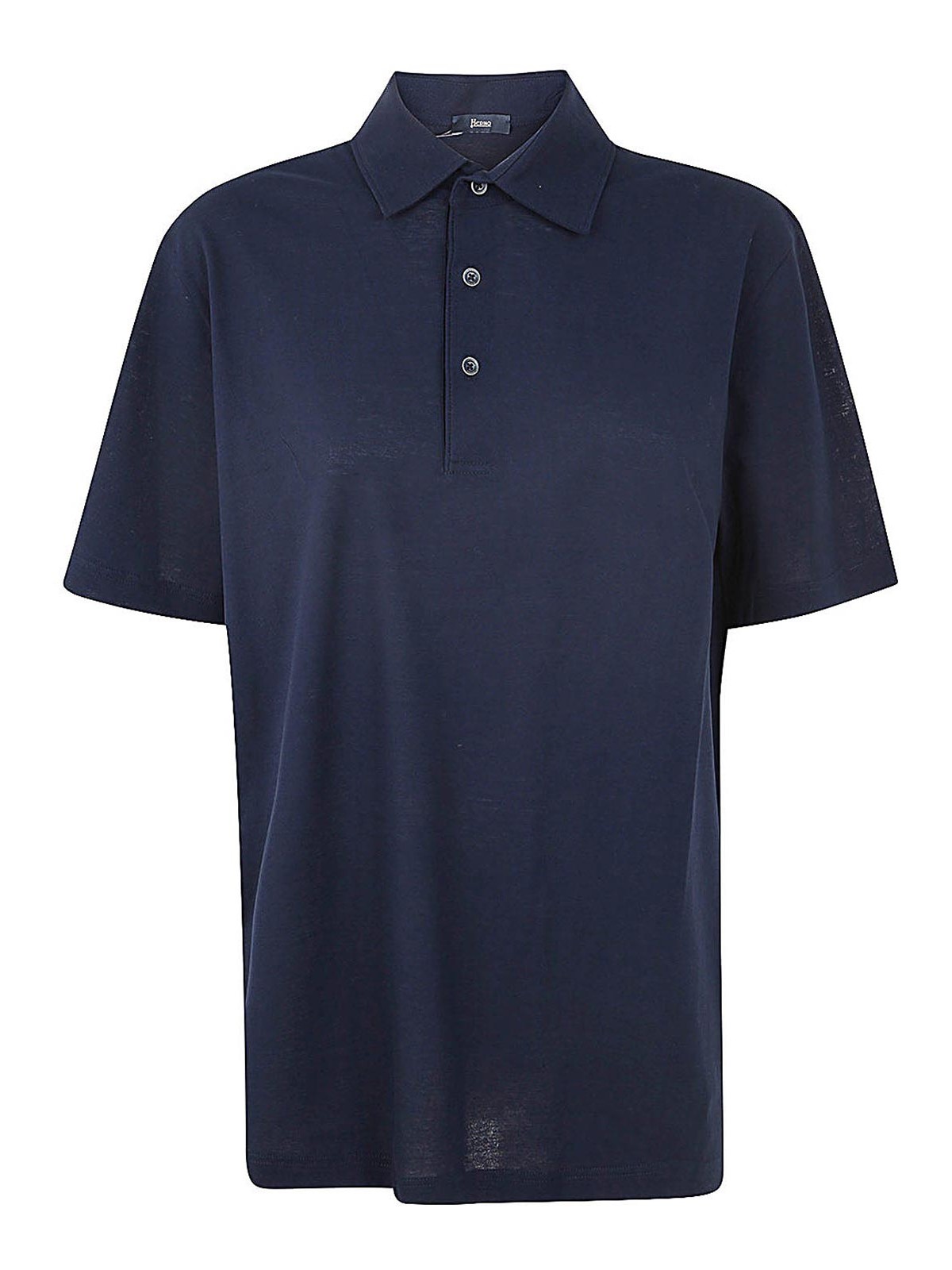 Herno Crepe Polo In Blue