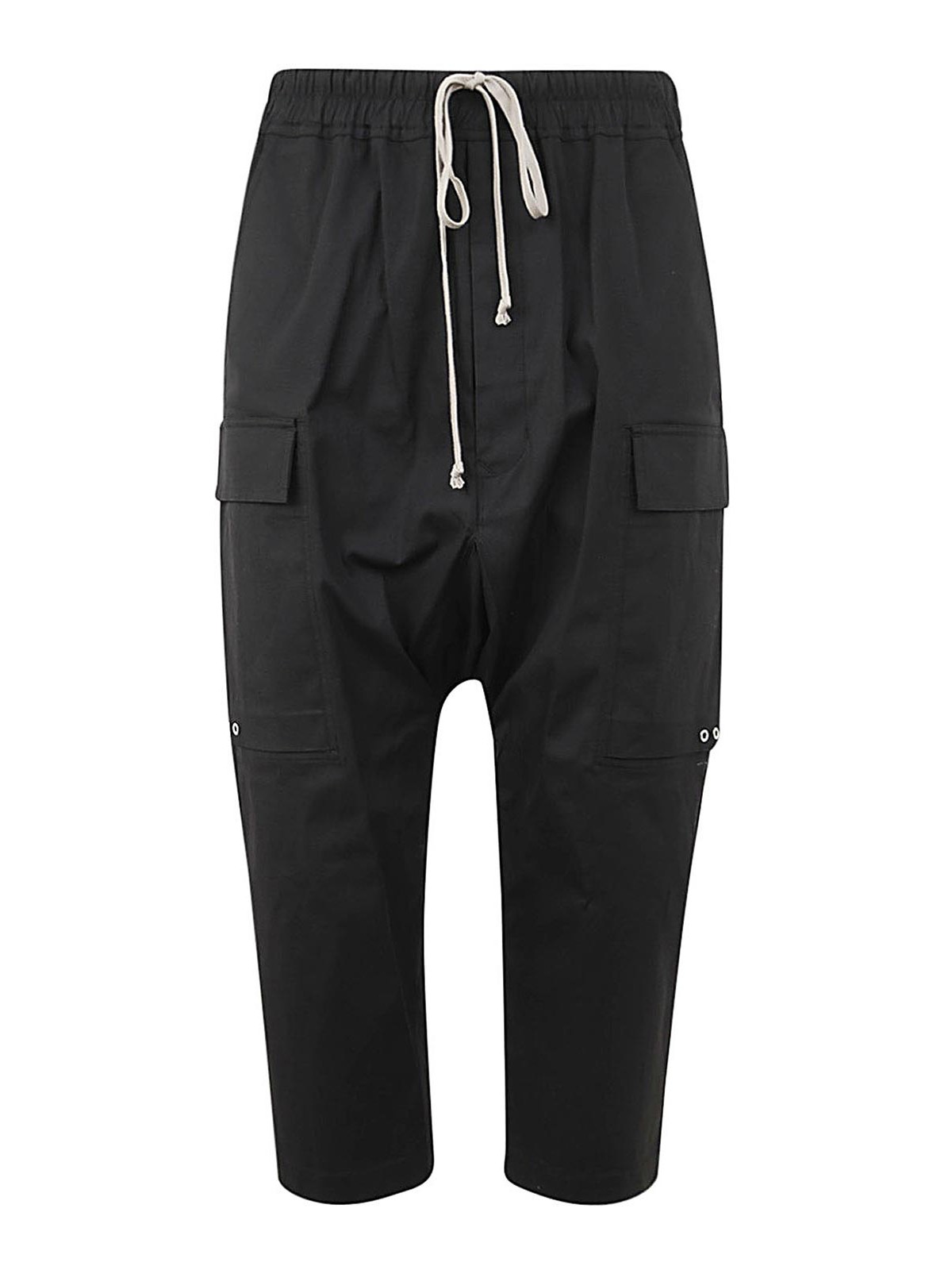 Shop Rick Owens Cargo Cropped Trousers In Black