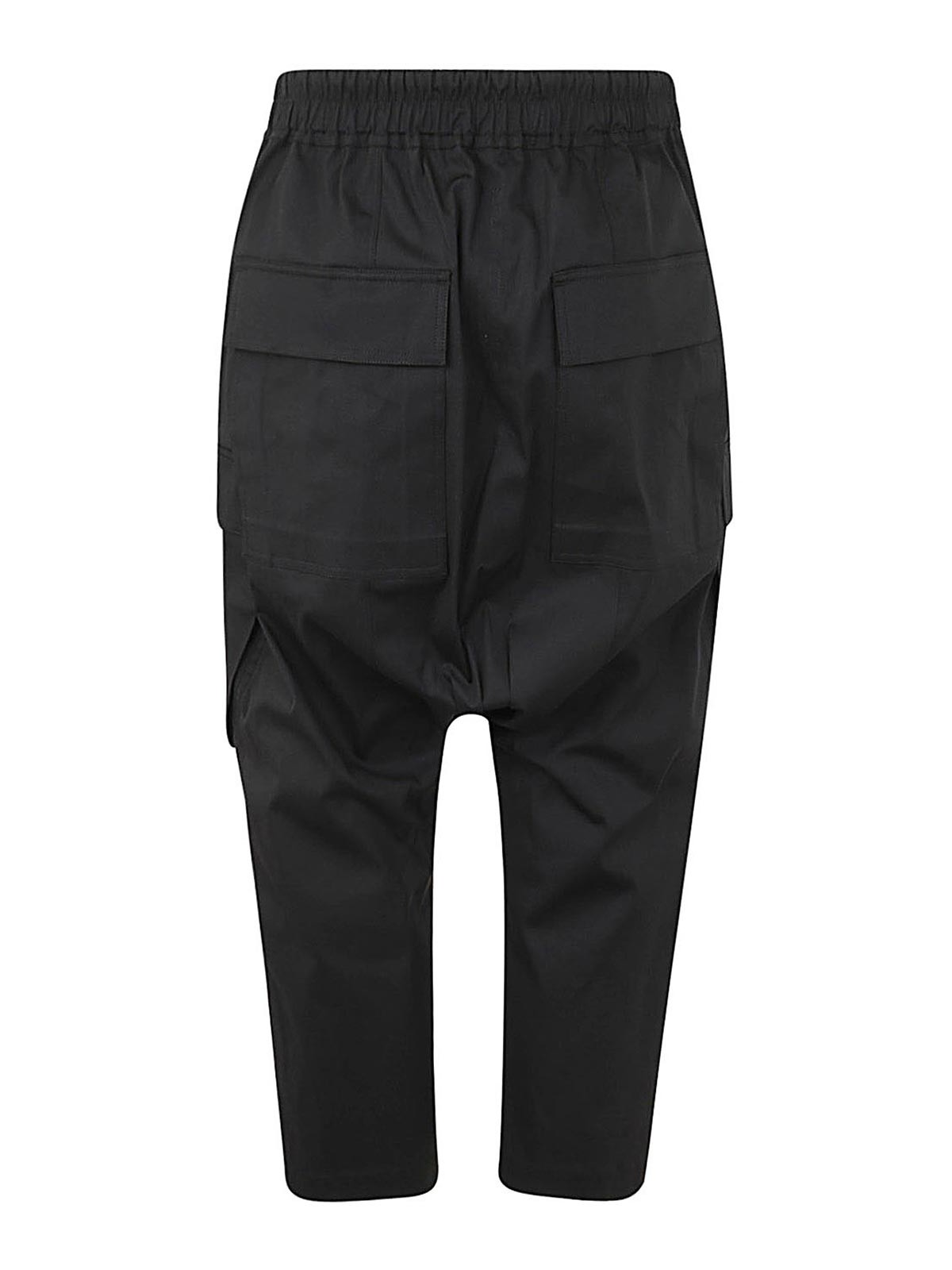 Shop Rick Owens Cargo Cropped Trousers In Black