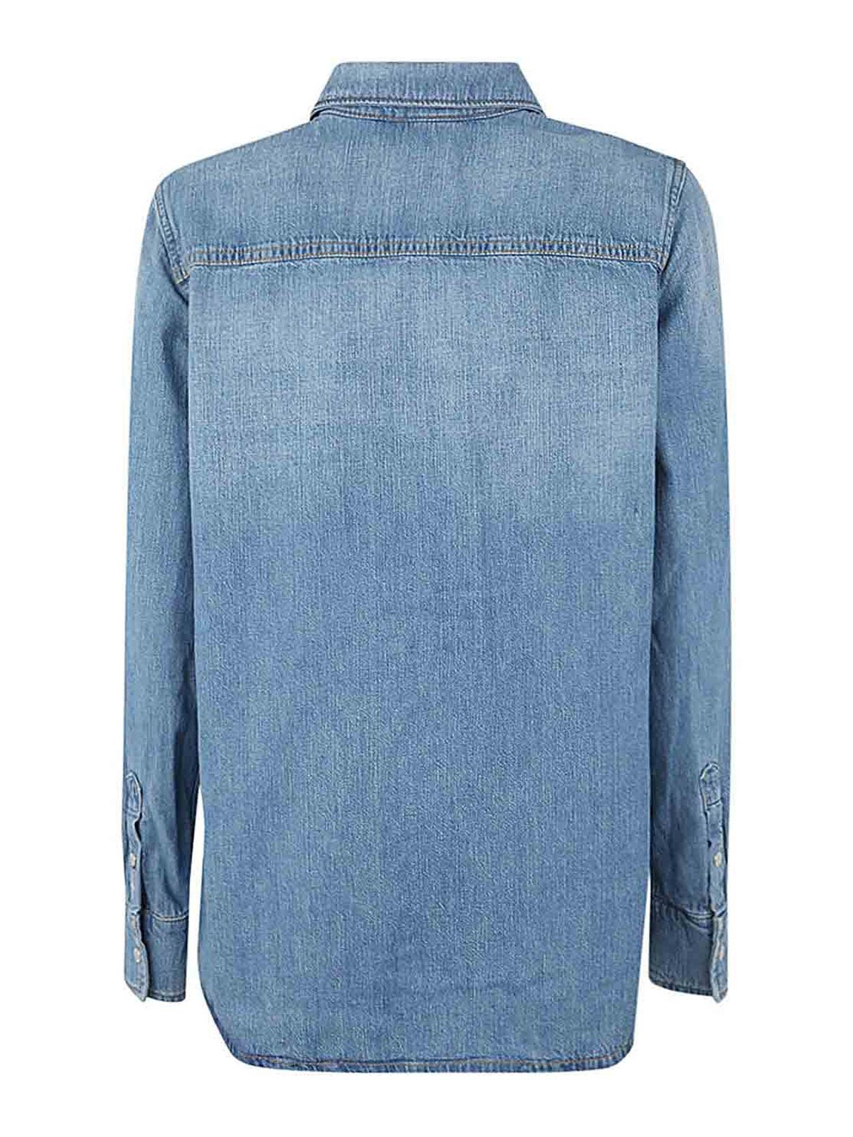 Shop 7 For All Mankind Emilia Shirt In Blue
