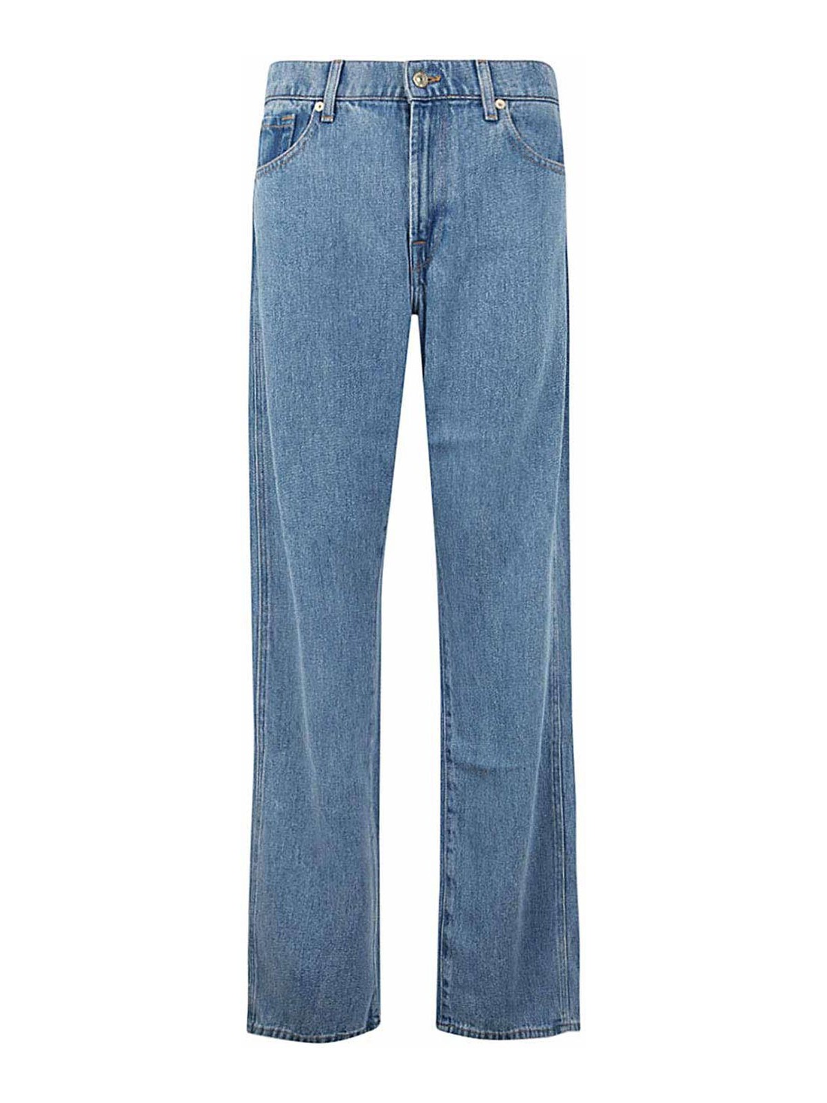 Shop 7 For All Mankind Tess Trousers In Blue