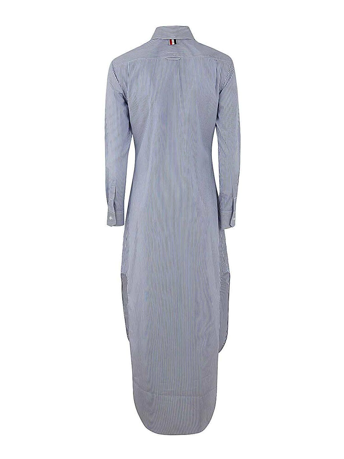 Shop Thom Browne Trouser Length Shirt-dress In Blue