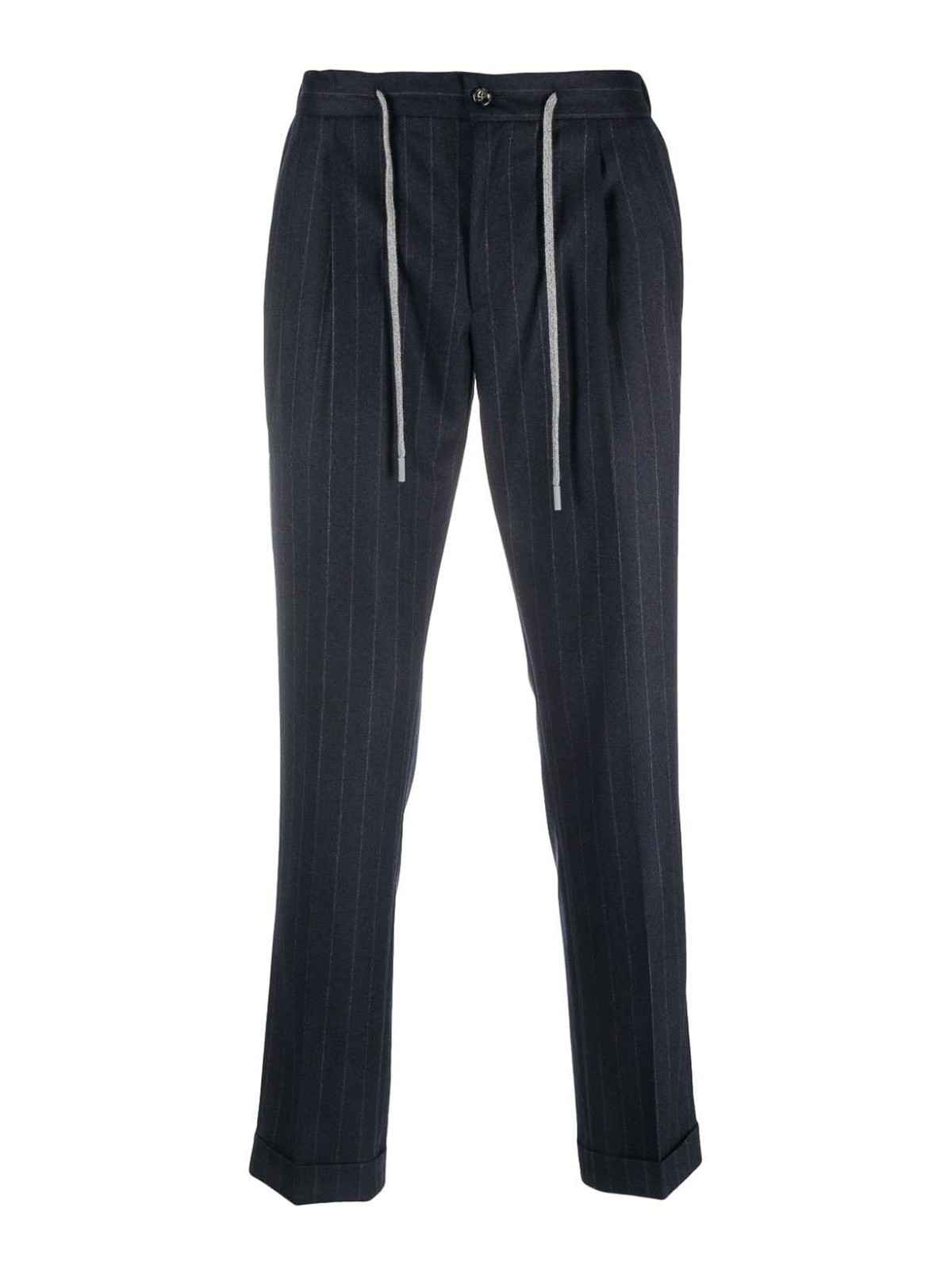 Shop Barba Roma Coulisse Trousers In Blue