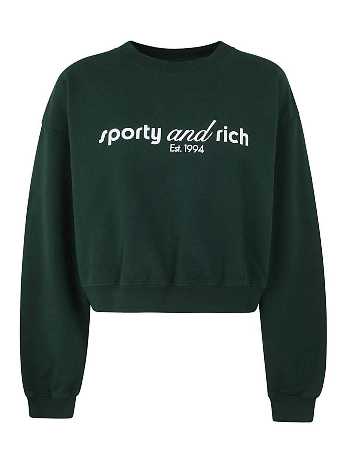 Shop Sporty And Rich Tank Cropped Crewneck In Green