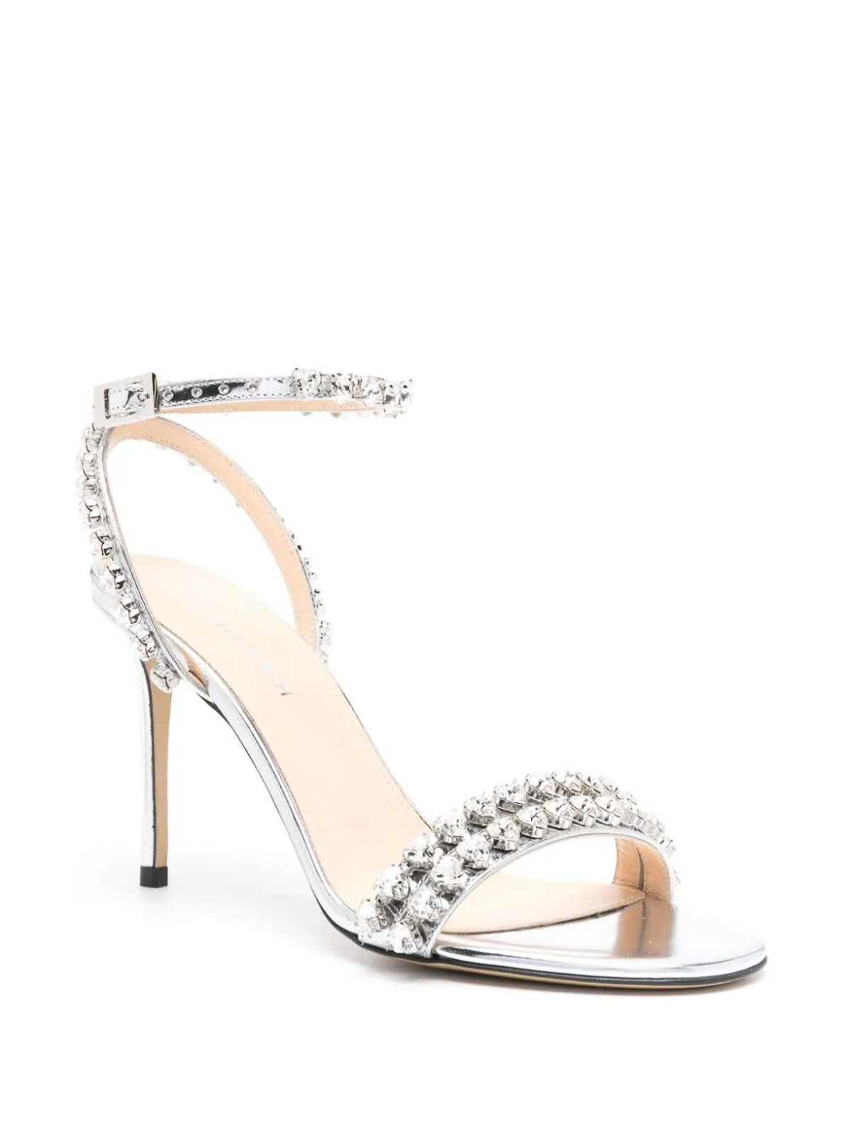 Sandals Mach & Mach - Audrey crystal round toe mirror sandal ...