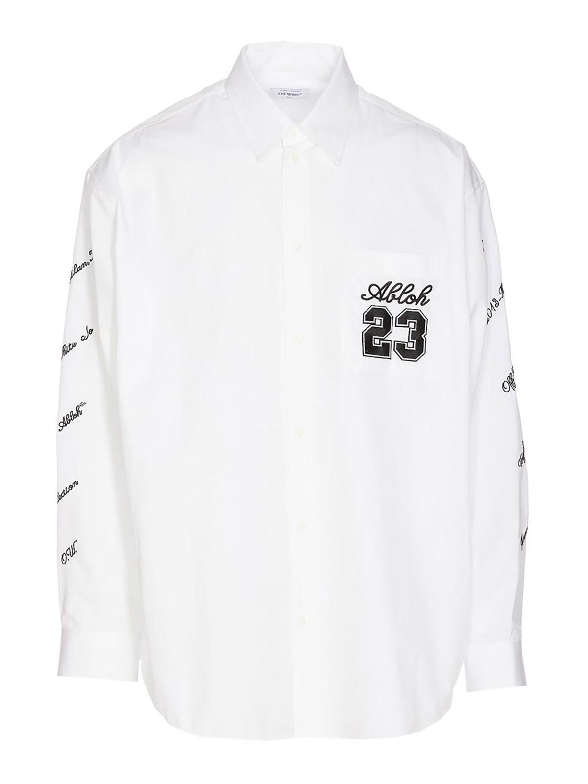 Shirts Off-White - 23 logo oversize shirt - OMGE004S24FAB0020110