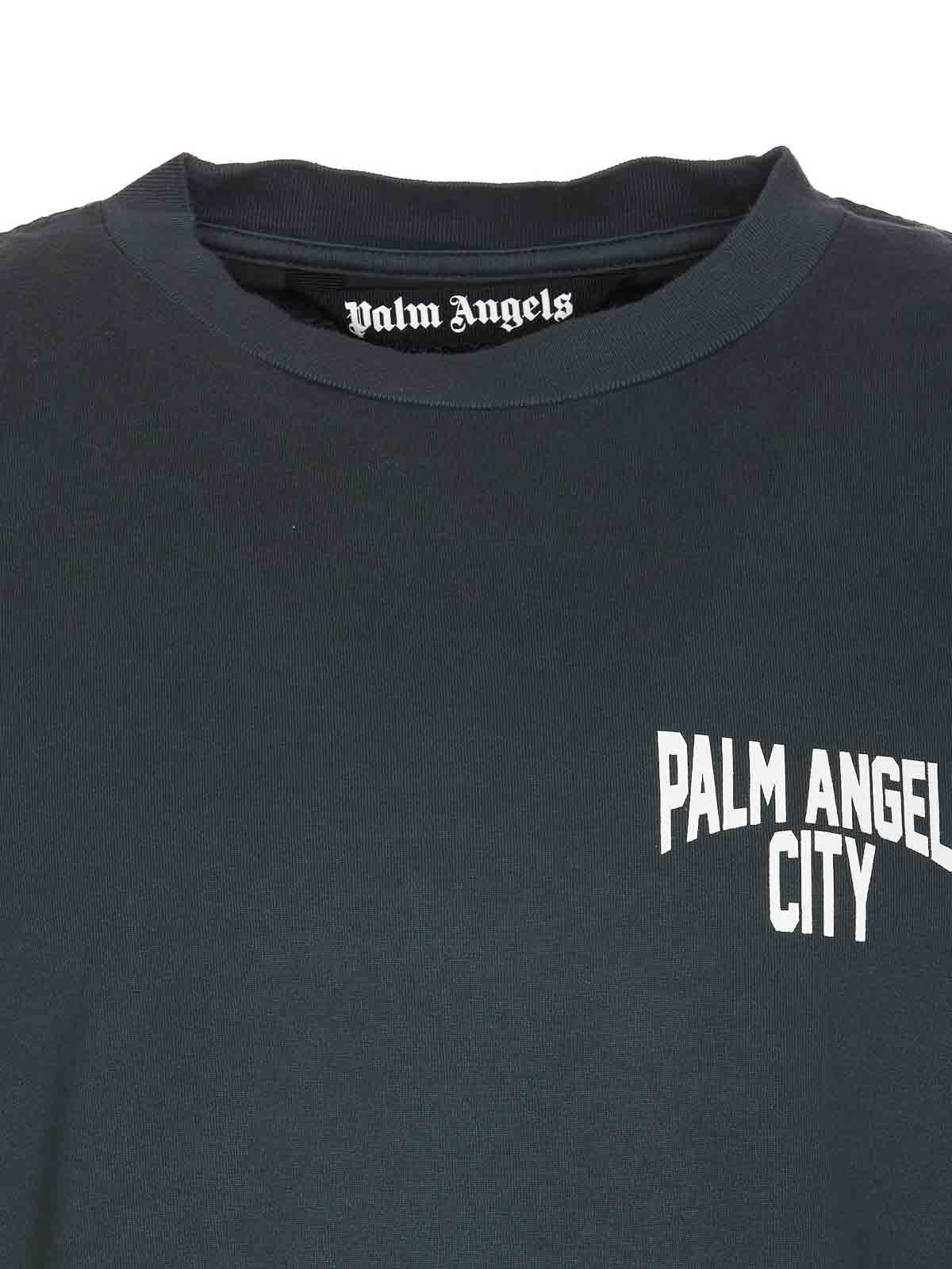 Shop Palm Angels Camiseta - Gris In Grey