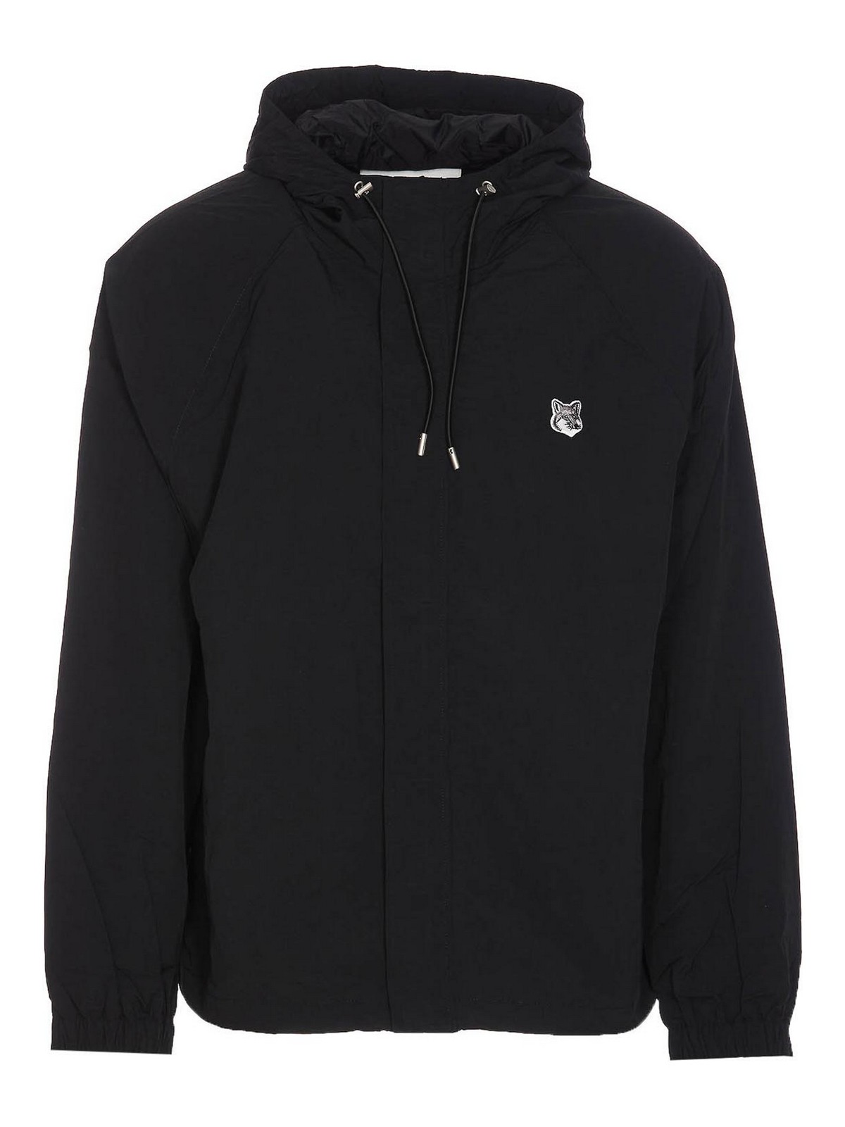 Maison Kitsuné Grey fox head patch windbreaker jacket 