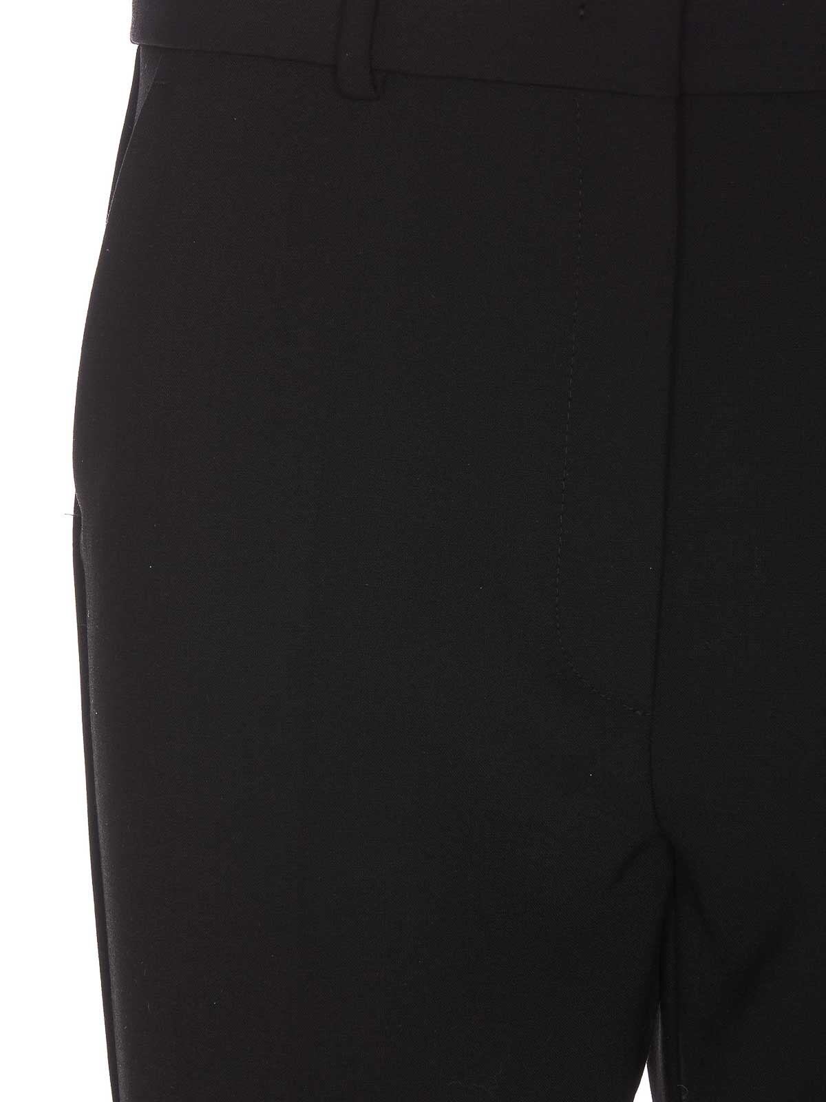 Shop Sportmax Slim Pants With High Flap In Black