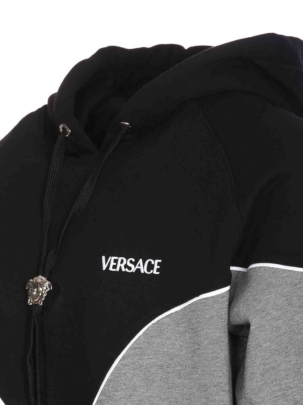 Versace hot sale hoodie grey