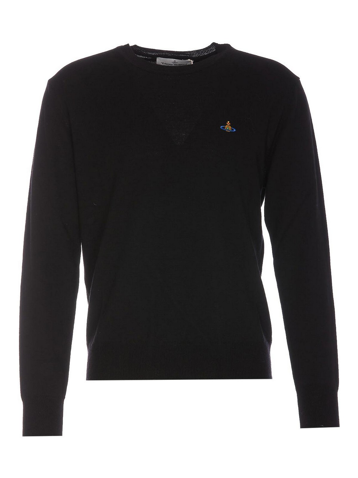 Shop Vivienne Westwood Orb Logo Sweater In Black