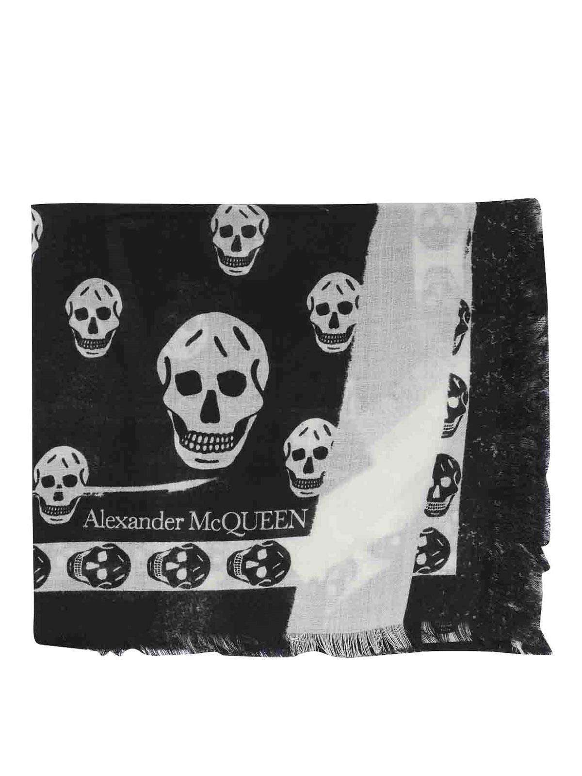Châle / Foulard Alexander McQueen En Soie - Imprimé Animal, Multicolore, Fabriqué En Italie - Occasion