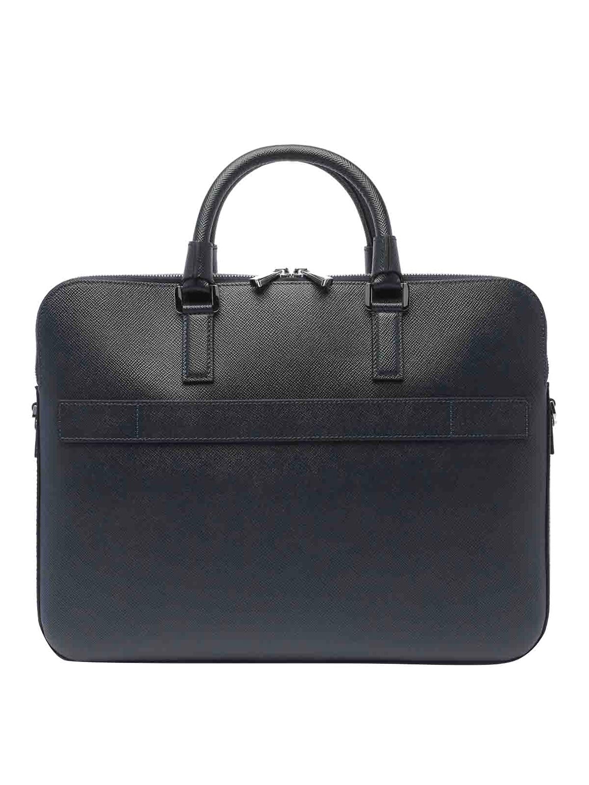 Shop Serapian Bolsa Bandolera - Business Bag Slim In Blue