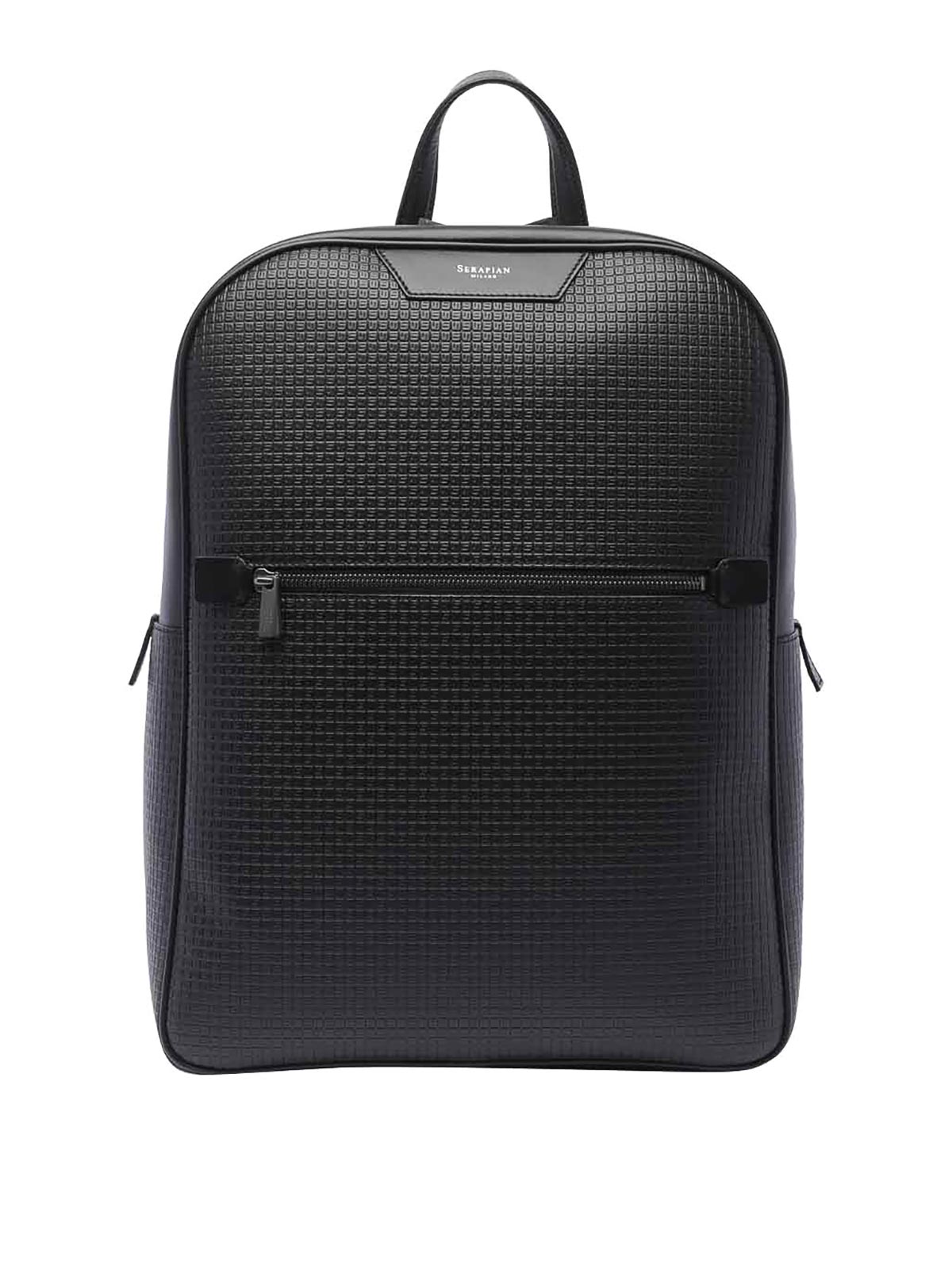 Serapian Monogram-pattern Leather Backpack In Black