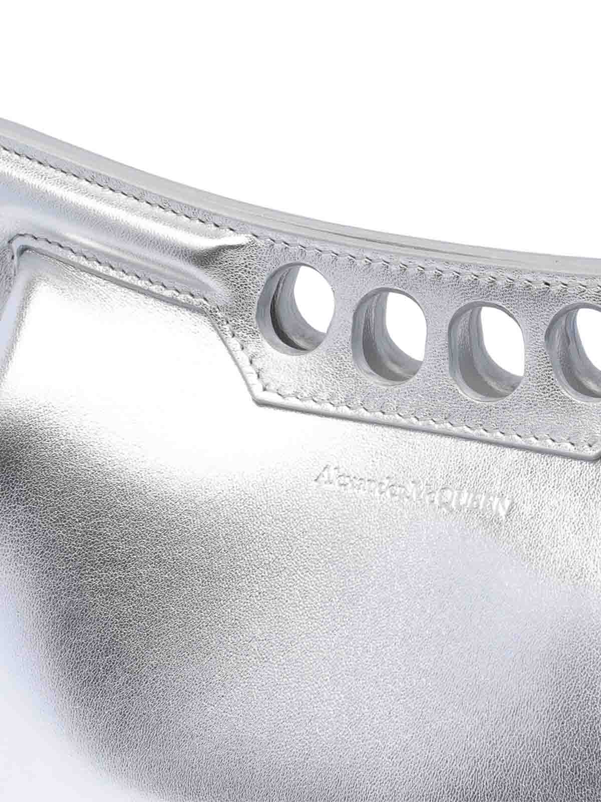 Shop Alexander Mcqueen Bolso Clutch - Plata In Silver