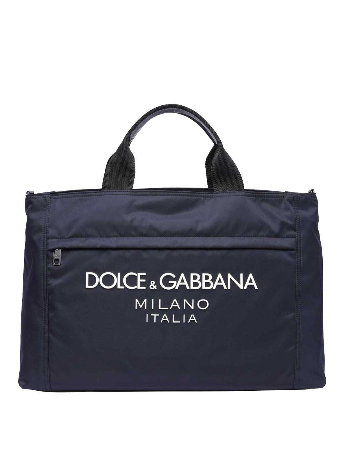 Dolce & Gabbana Nylon Logo Shopping In Blue