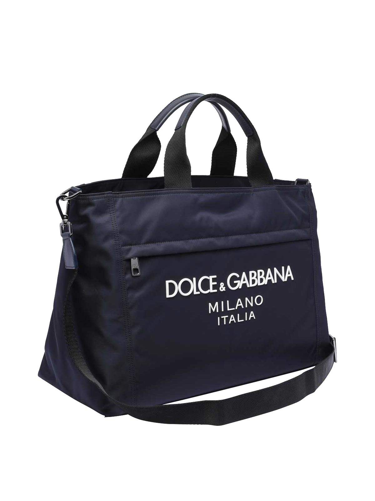 Shop Dolce & Gabbana Nylon Logo Shopping In Blue