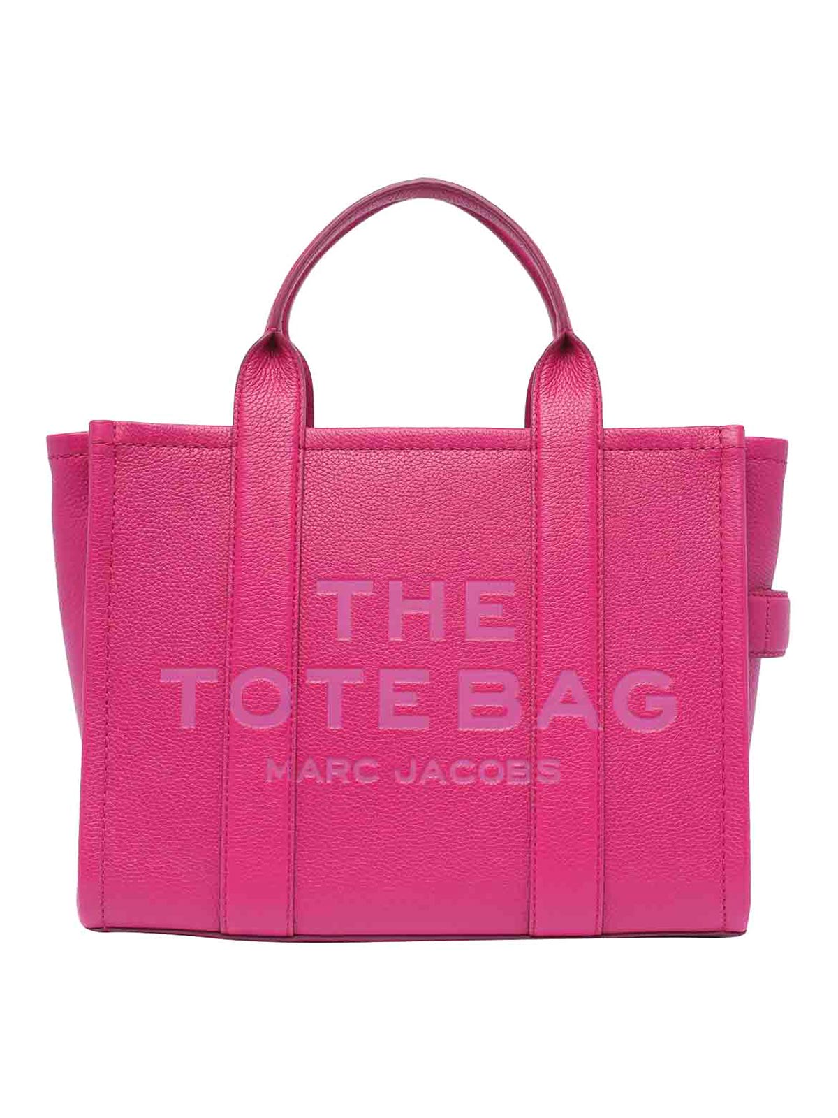 Shop Marc Jacobs The Leather Medium Tote Bag In Multicolour