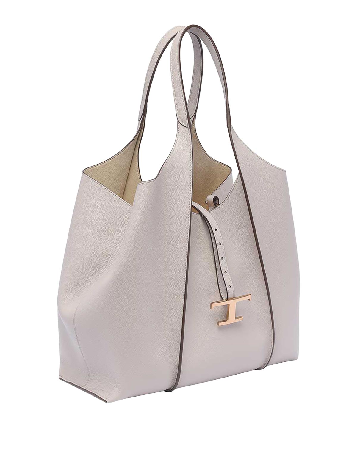 Shop Tod's T Timeless Shopping Bag In Grey