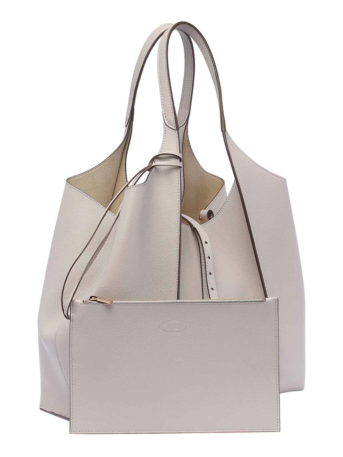 Shop Tod's T Timeless Shopping Bag In Grey