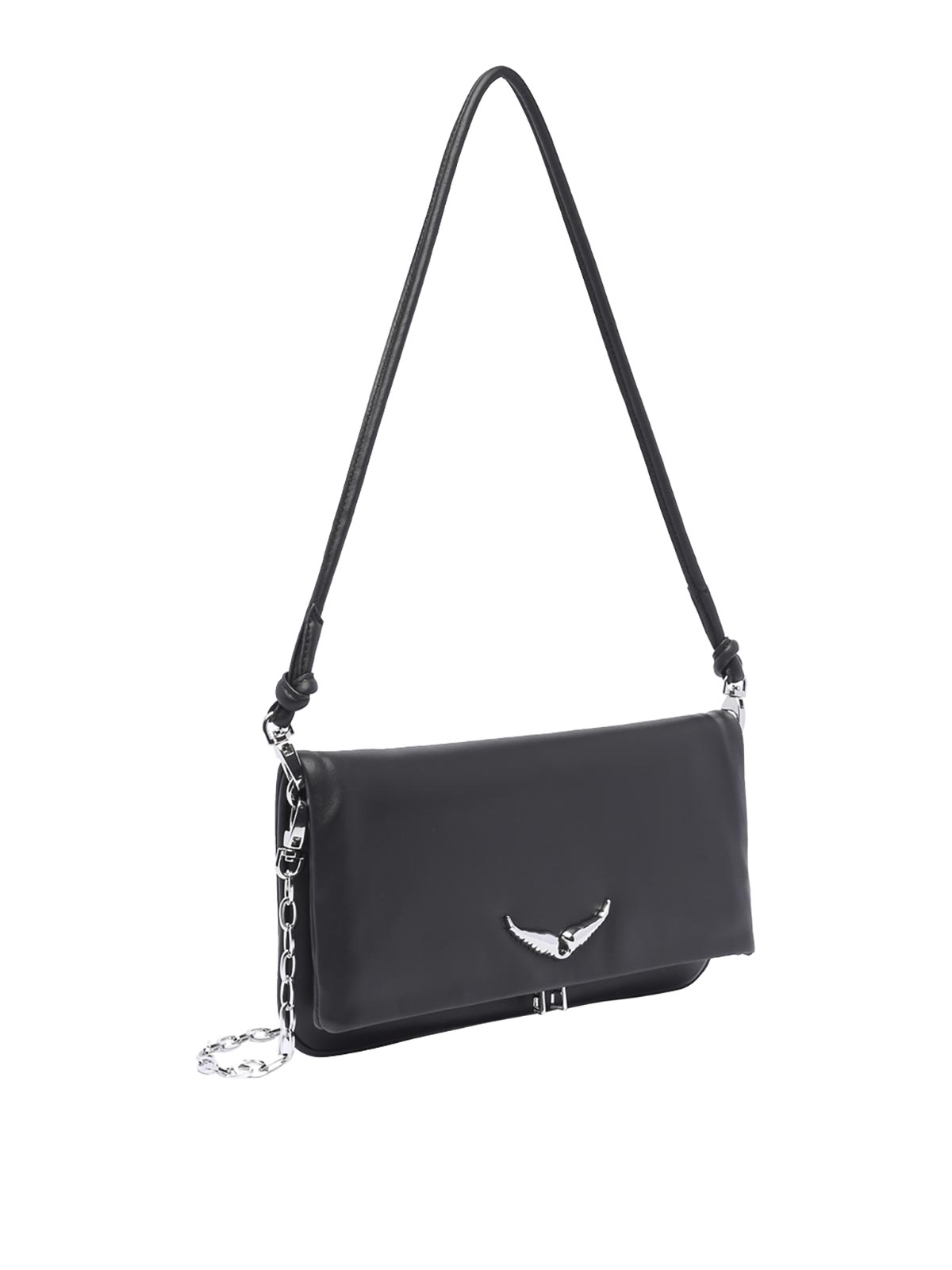Shop Zadig & Voltaire Rock Minimal Shoulder Bag In Black