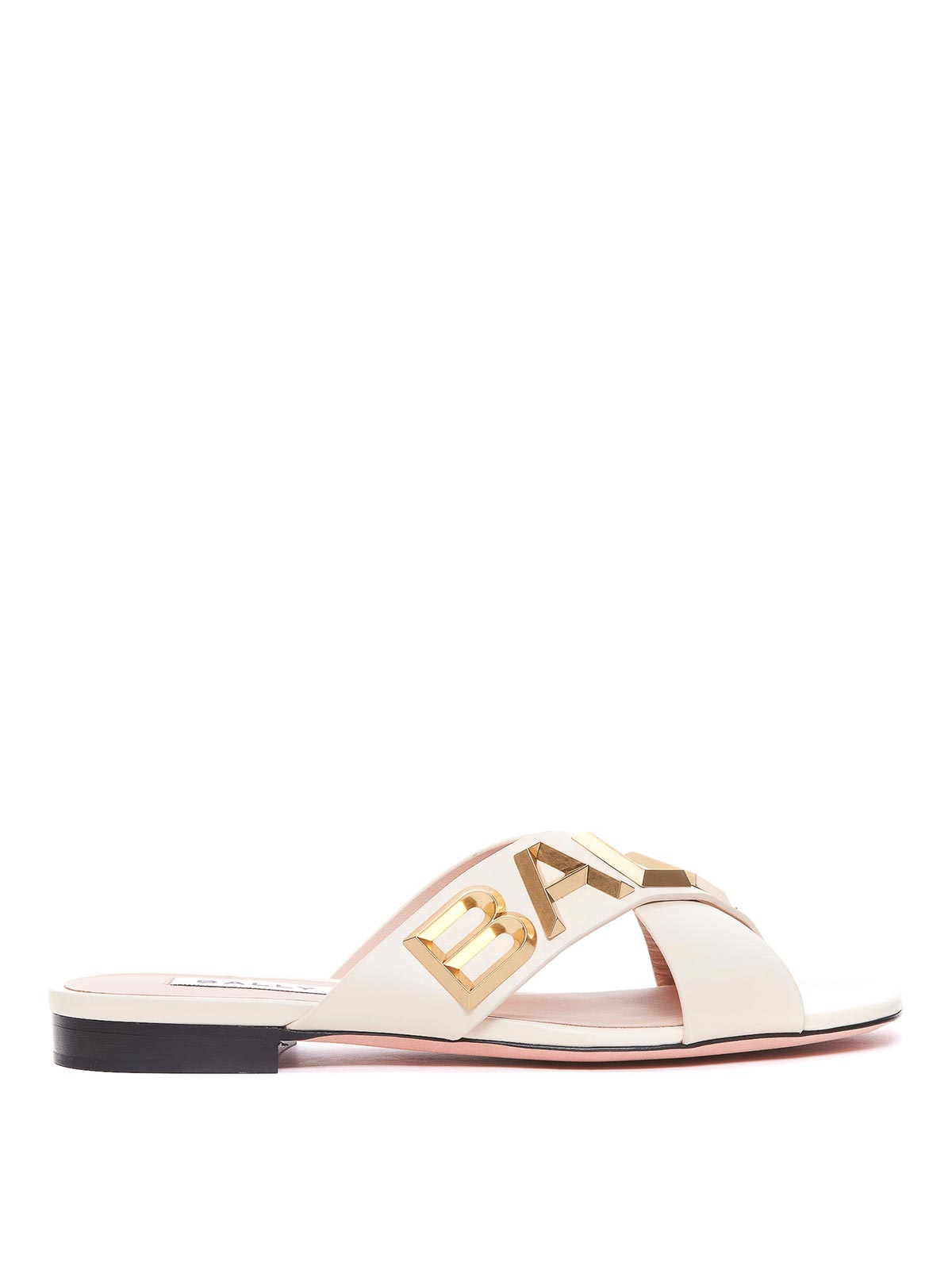 Shop Bally Larise Flat Sandals In White