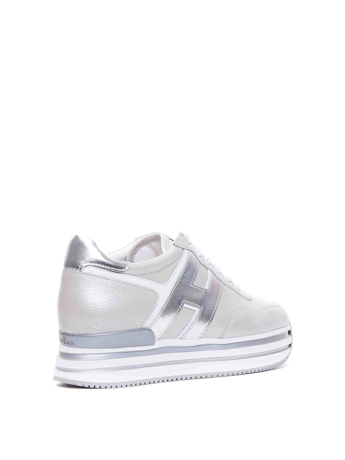 Shop Hogan H222 Sneakers In Silver