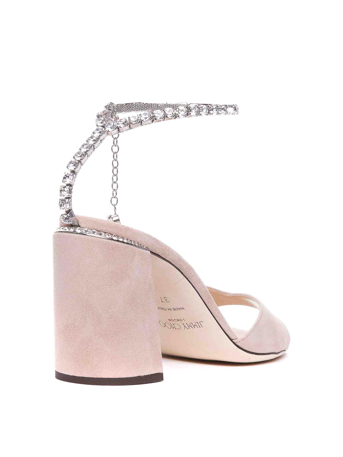 Shop Jimmy Choo Saeda Sandals In Nude & Neutrals