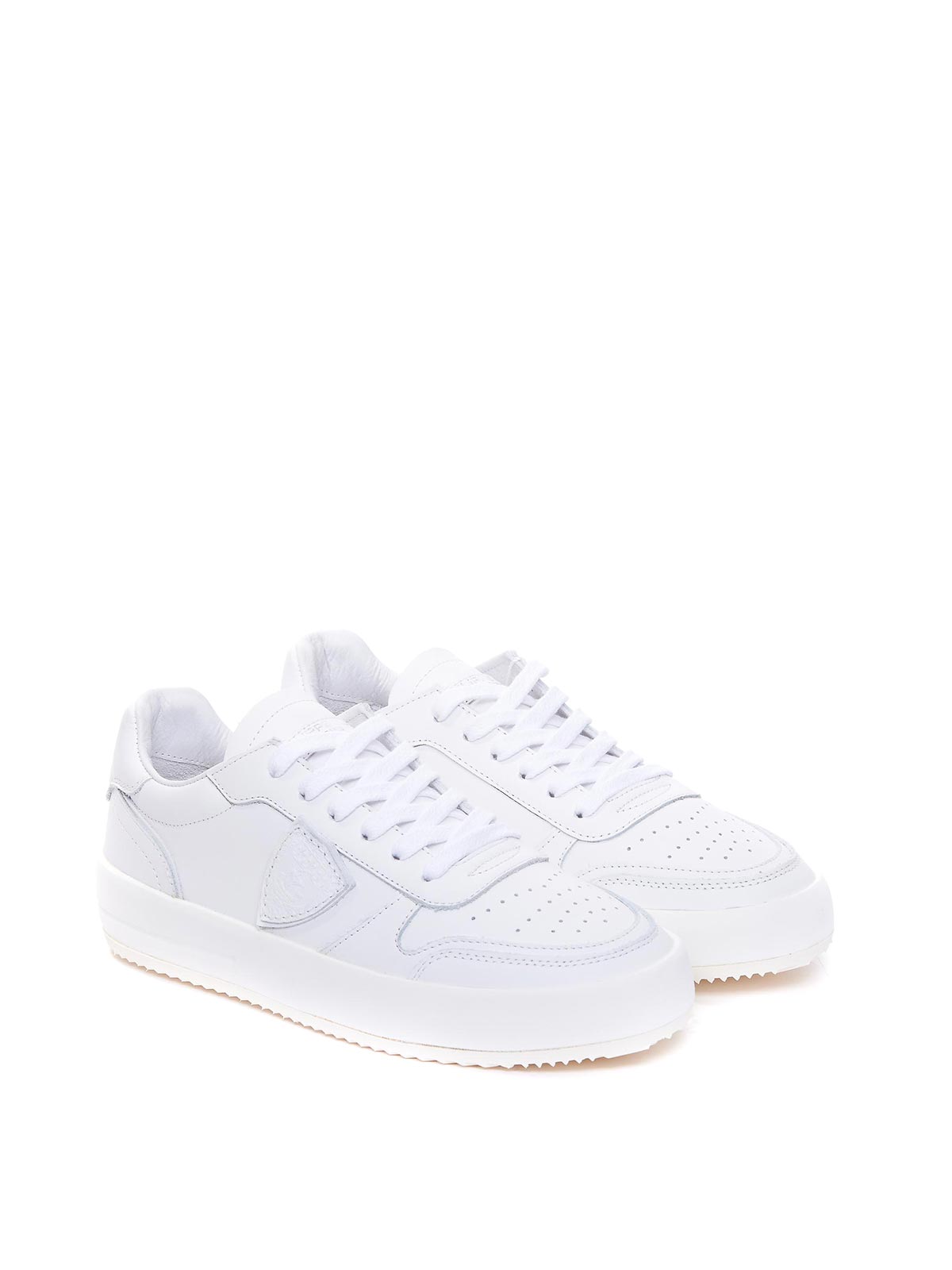 Shop Philippe Model Nice Low Sneakers In White