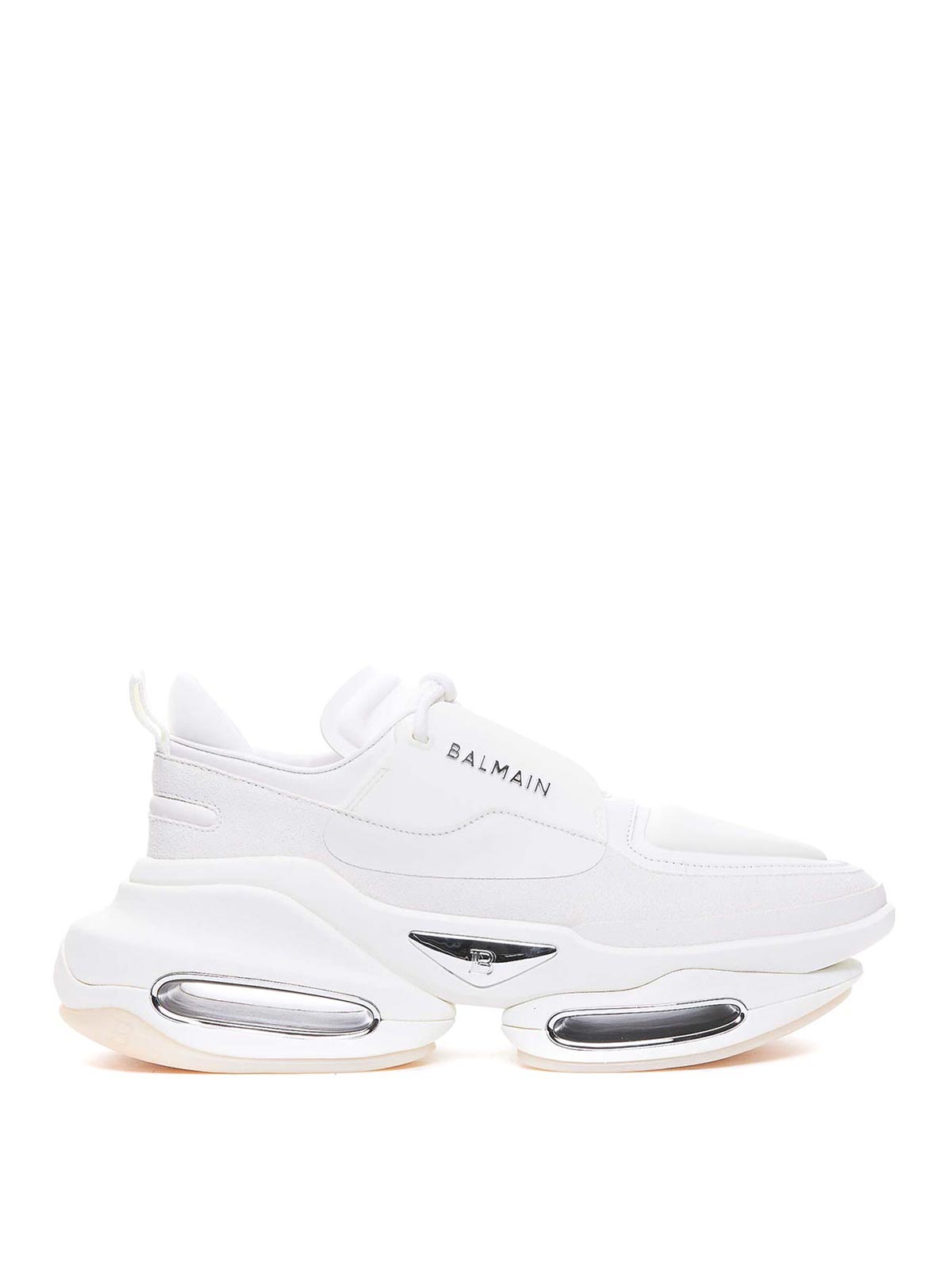 Shop Balmain B-bold Sneakers In Blanco