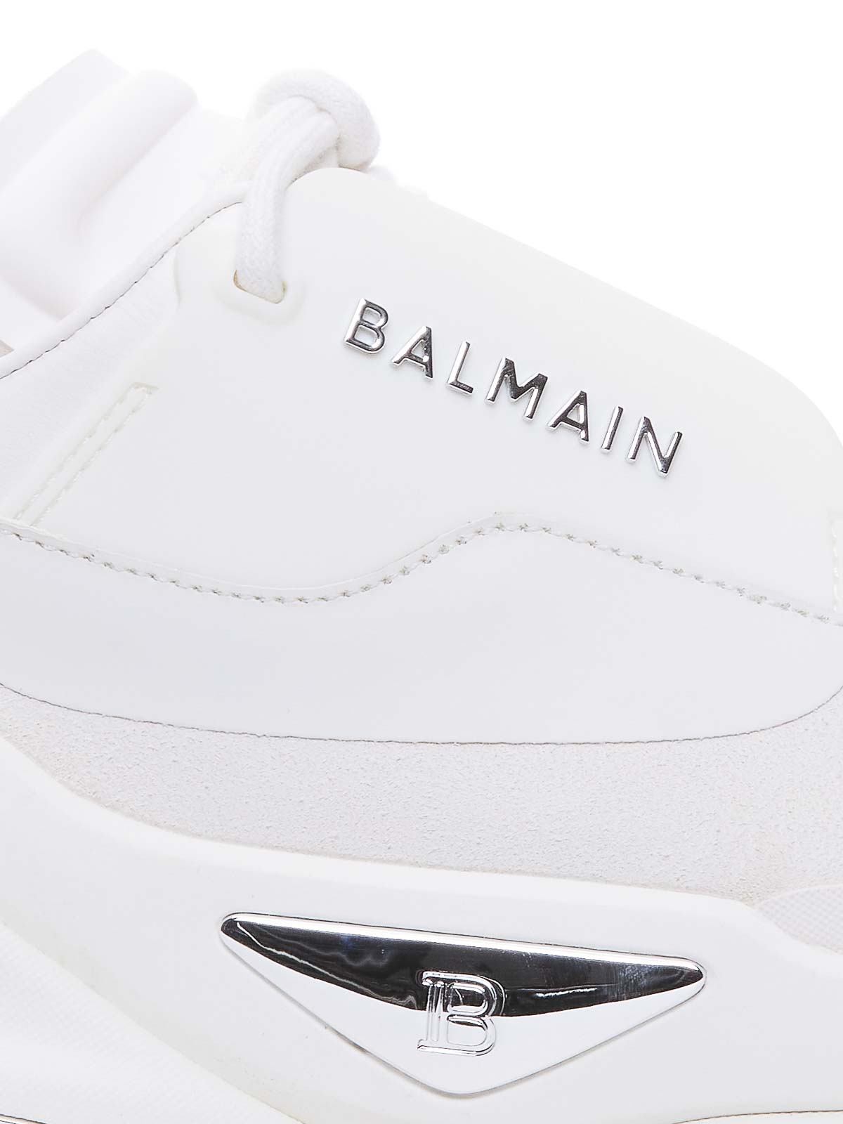 Shop Balmain B-bold Sneakers In Blanco