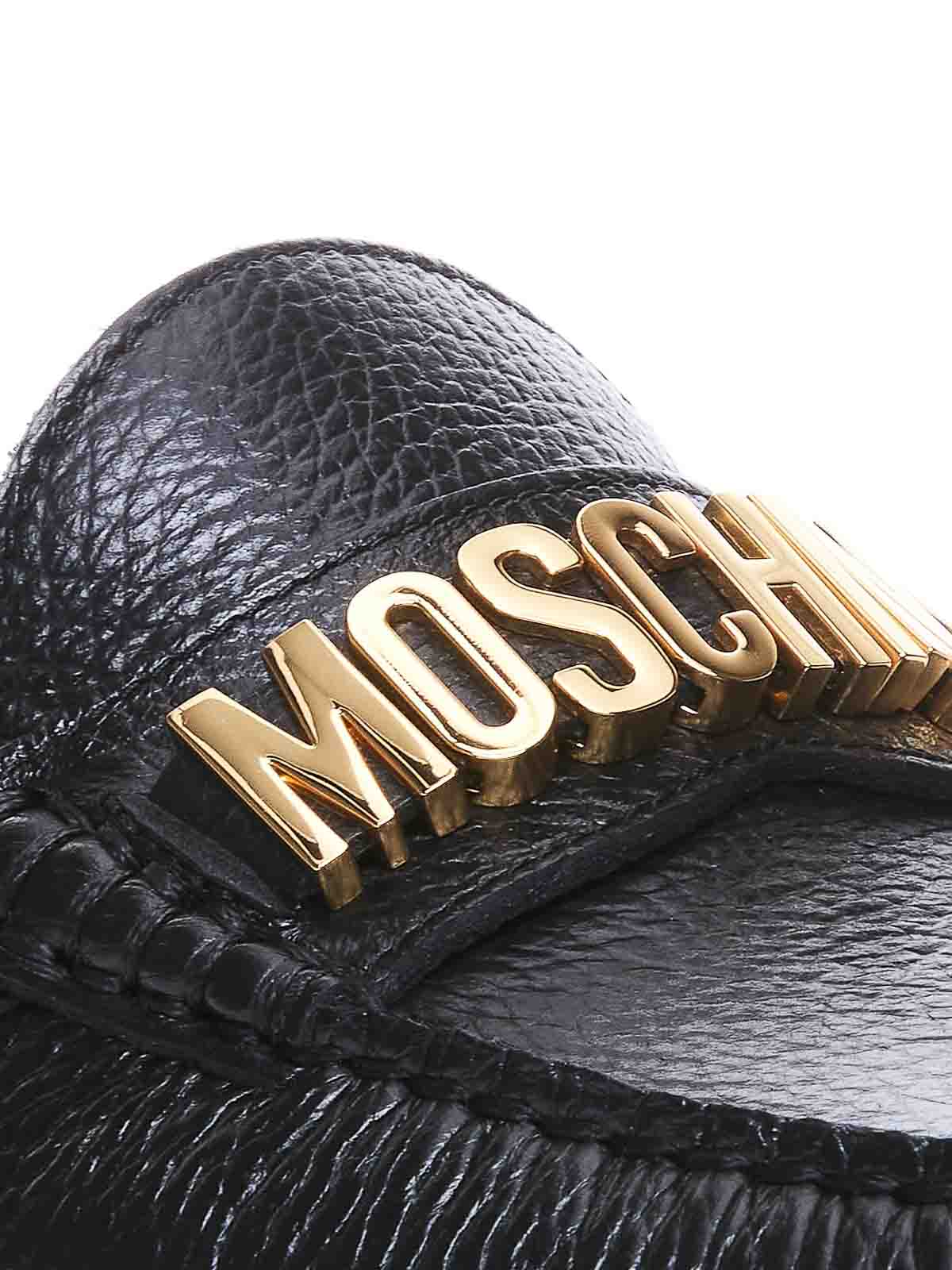 Shop Moschino Loafers In Negro