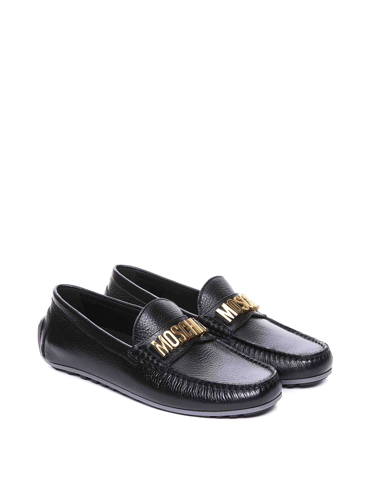 Shop Moschino Loafers In Negro