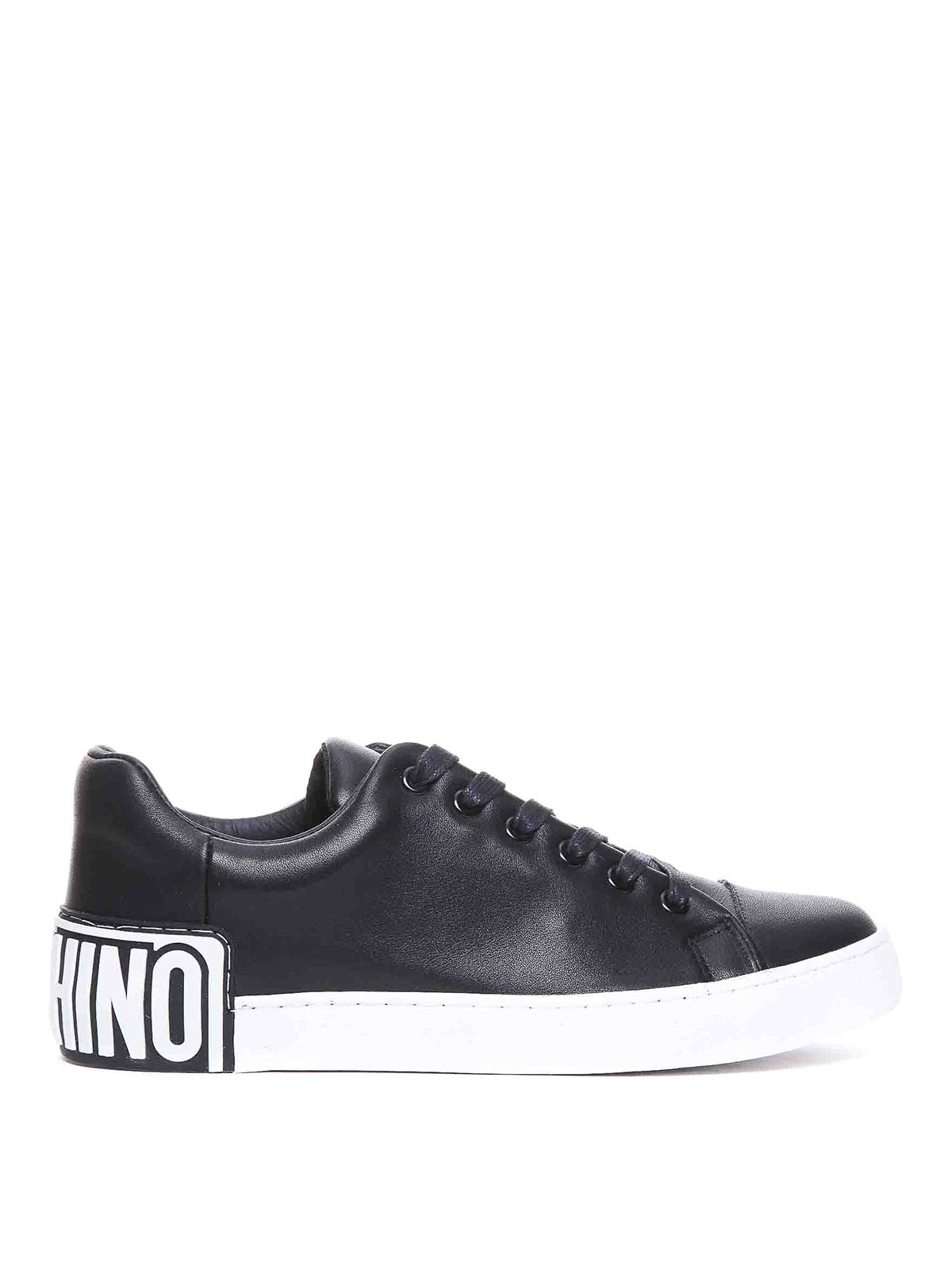 Moschino Maxi Logo Trainers In Black