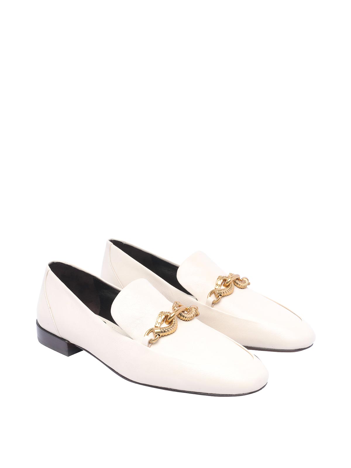 Shop Tory Burch Jessa Classic Loafers In White